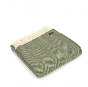 OCEAN BLUE BEEHIVE LUXURY LAMBSWOOL BLANKET