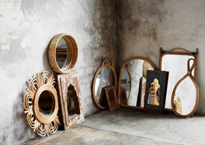 ROUND MIRROR WITH BAMBOO FRAME