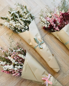 MIXED PINKS DRIED FLOWERS - Large bunch