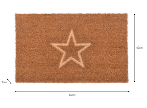 SMALL EMBOSSED Star door mat