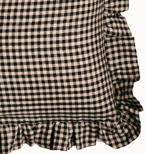 Gingham cushion covers