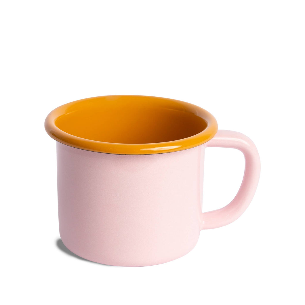 12 oz Mug: Pink & Mustard