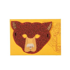 Bear Mask Greetings Card