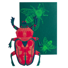 Load image into Gallery viewer, Scarab Beetle Greetings Card