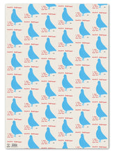 Load image into Gallery viewer, David Shrigley Gift Wrap - Pigeon**Pack of 2 Sheets Folded**